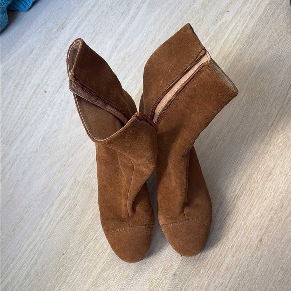 Free People Brown Heeled Suede Boots